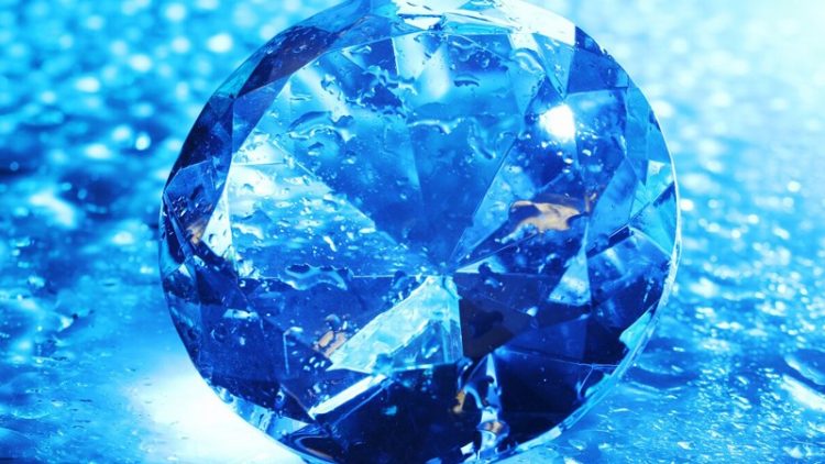 Diving into the depths of a blue diamond's allure, where the ocean's tranquility and the sky's serenity unite in one gem